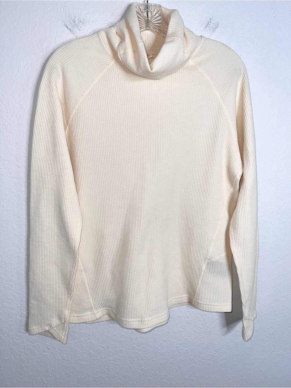 KUHL Petra Turtleneck Top Large Sea Salt Outdoor Gorpcore Thermal Cream Shirt
